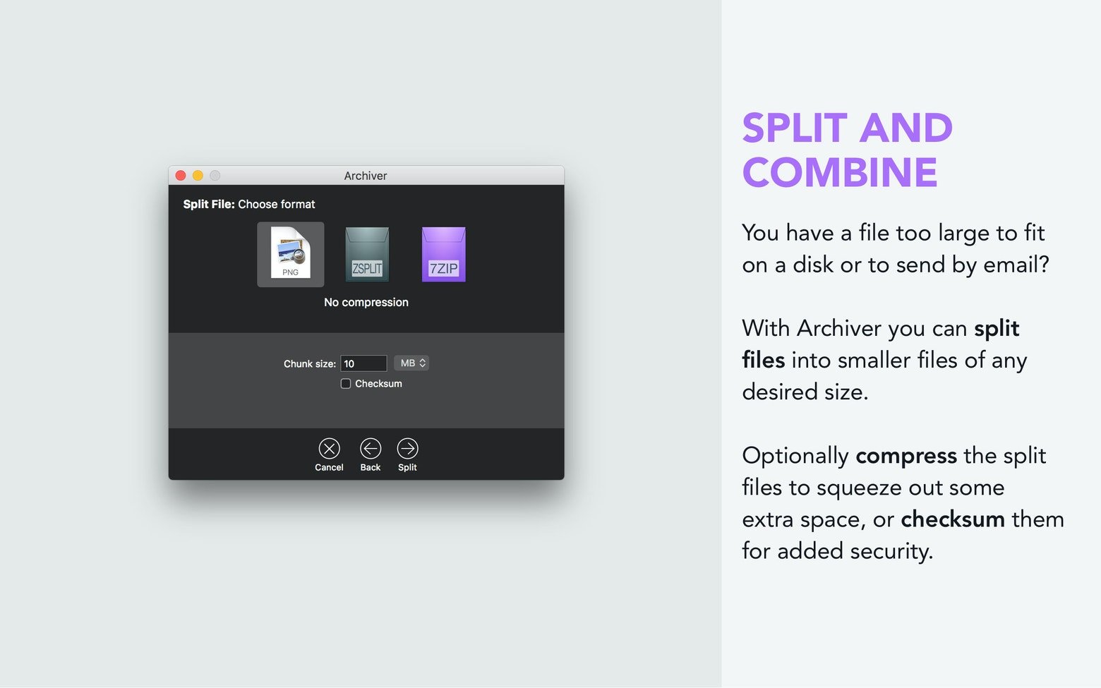 Archiver (ранее Rucksack) screenshot 2